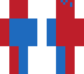 half red half blue