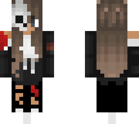 Half Skull Face Minecraft Skin