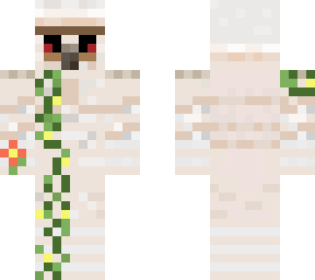 iron golem skin flower poppy realistic