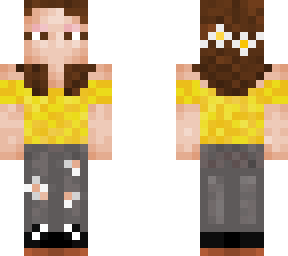 yellow shirt brown hair smaller eyebrows