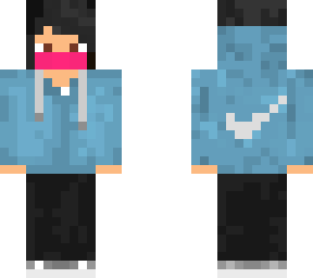blue hoodie girl