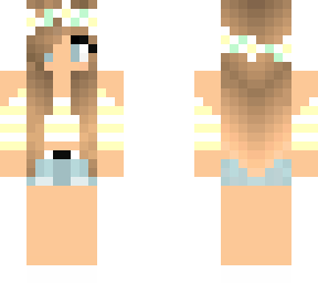 brunette girl blue eyes | Minecraft Skin