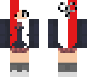 chica pelo rojo y blanco