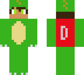 cool green dino with cap