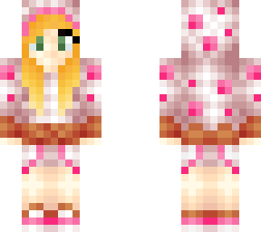 cute blonde pink cake girl