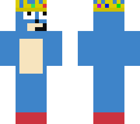 derpy sonic with technoblade crown | Minecraft Skin
