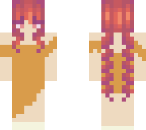 edit of a skin base (and my first skin) her orange dress