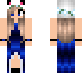 panda girl blue dress