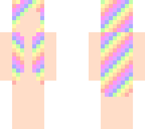 Pastel Rainbow Hair Base (Edited) | Minecraft Skin