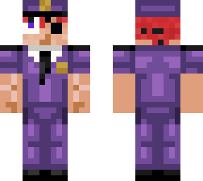 purple guy and red