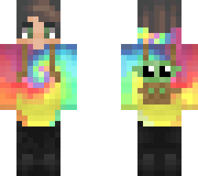 tie dye hoodie w/ baby yoda
