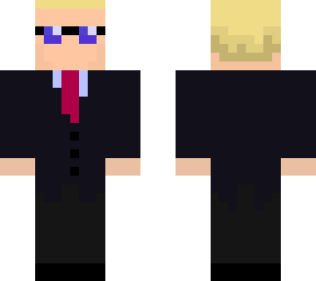 blonde boy wearing reflective sunglasses and suit
