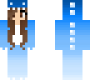 blue ombre dino girl