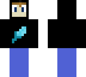 boy in diamond sword sweatshirt