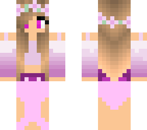 obsessed with pink girl (mermaid costume)