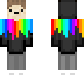 Rainbow Strings Hoodie Boy | Minecraft Skin