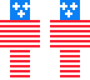 red, white and blue