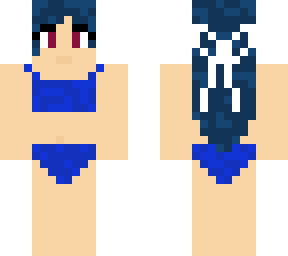 sky girl in a swiming suit