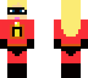 blonde girl in incredibles suit