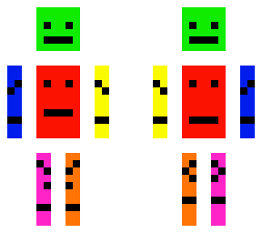 colorful faces everywhere