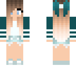 dark turquoise girl with bow