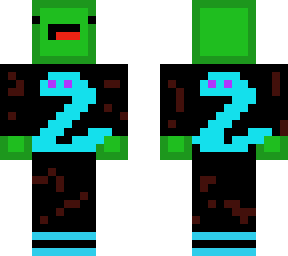 emerald block person w/ snek hoodie