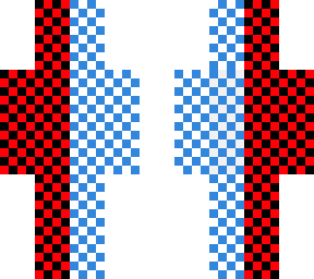 fire and ice checkerd man