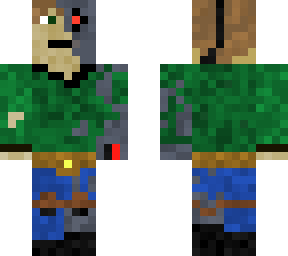 green cyborg boy