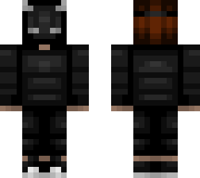 masked guy - black w/ short brown hair