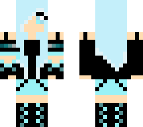rock star girl (blue hair variant)