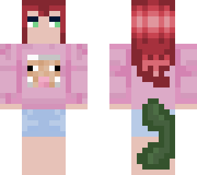 alligator girl with sheep sweater