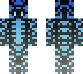 blue runic creature - black & blue - 2 layers