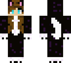 cute cat girl (black) (hood up)