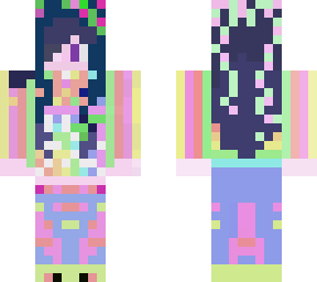 cute pastel paint rainbow girl
