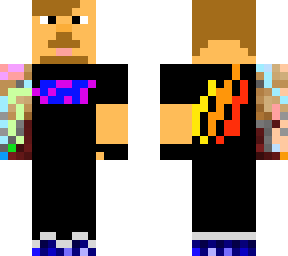 mr. beast with beast/fire merch and iron man infinity gauntlet arm sleeve/glove.