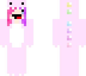 pink dino (pink/purple hair)