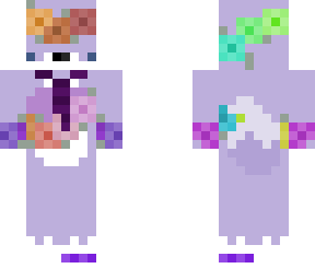 purple fox with flowers