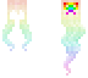 rainbow hair with rainbow boe base | Minecraft Skin