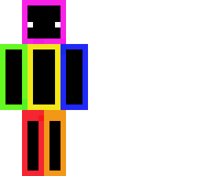 random rainbow guy with black