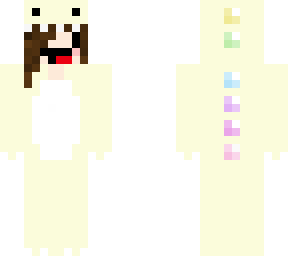 soft yellow dino (brown hair)