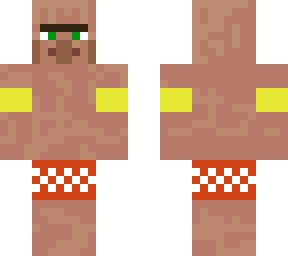 swimming villager