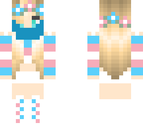 trans pride outfit with mask