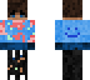 boy with cake on clothes