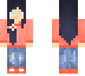 coral sweater girl