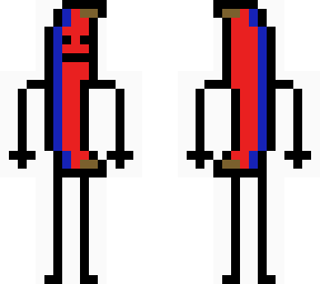 red on blue