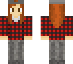 red plaid/flannel girl