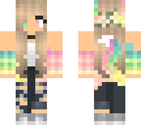 rainbow wolf girl