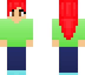 red haired headphones girl