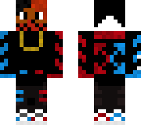 refixed blue and red