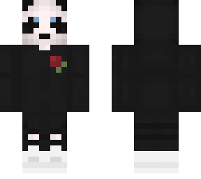 rose hoodie panda with hood